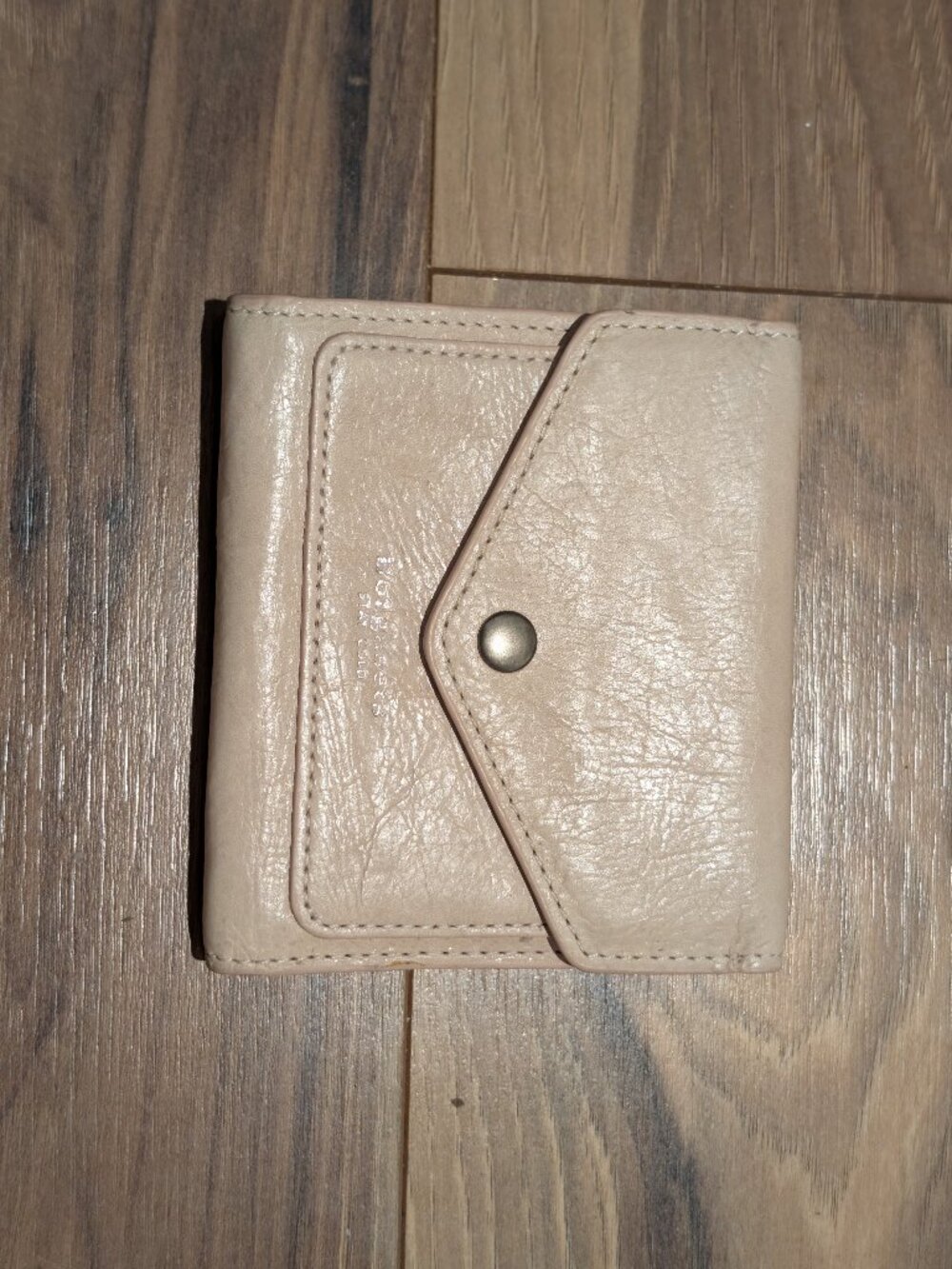 Borgasets Stay Gold Leather Tri Fold Wallet & Card Holder